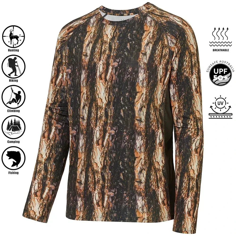 قمصان رجالية مموهة بأكمام طويلة لصيد الأسماك ملابس رياضية كاجوال تي شيرت ملابس الشارع الشهير نزهات التخييم شركة بناء الفريق