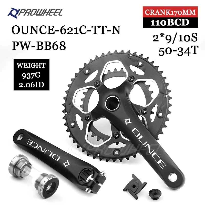 LTWOO 2x10 Speed Road bike Groupset  PROWHEEL  Crankset 50/34T R7 Shifter Lever Rear Derailleurs SUNSHINE-SZ Flywheel VG Chain