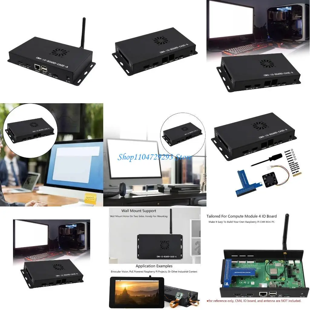 

Y2GD Industrial Mini Computer Based On for RPi Compute Module 4 Mini Board Metal