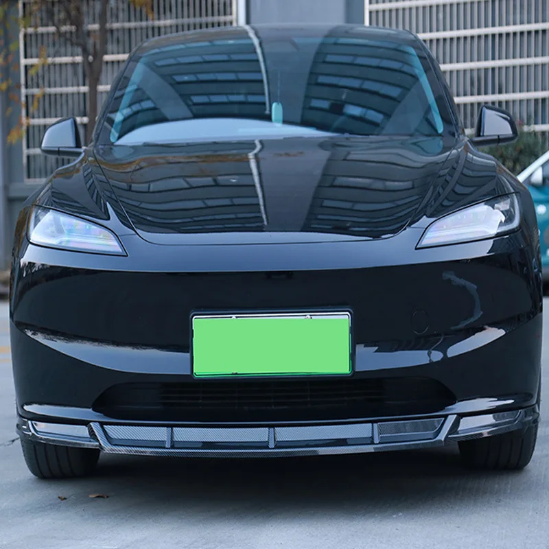 Front Bumper Lip Chin Diffuser Body Kit Spoiler Deflector Tuning Accessories for Tesla Model 3 Highland 2024 Front Bumper Lip