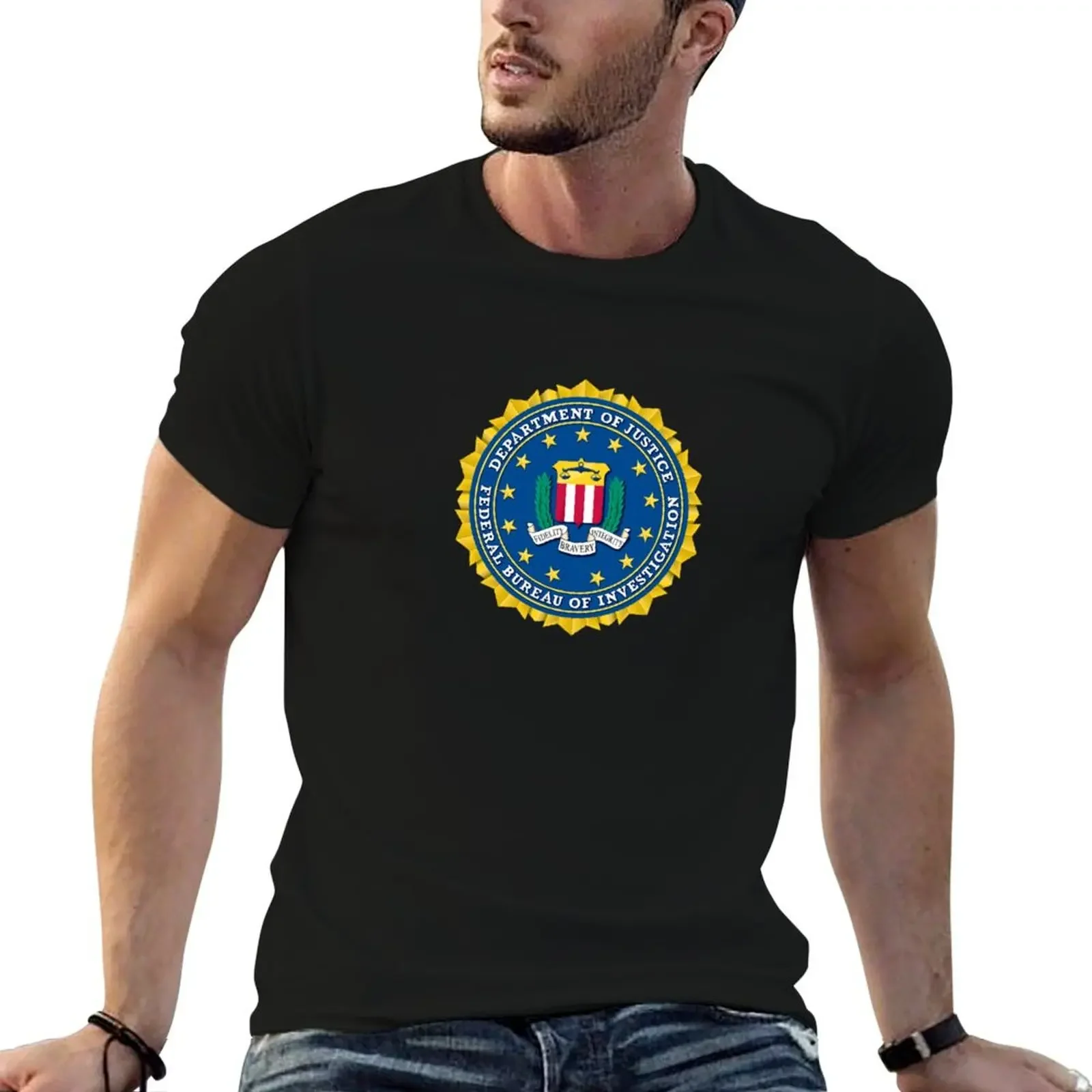 Federal Bureau Of Investigation T-Shirt oversizeds topping street wear Aesthetic clothing men clothes