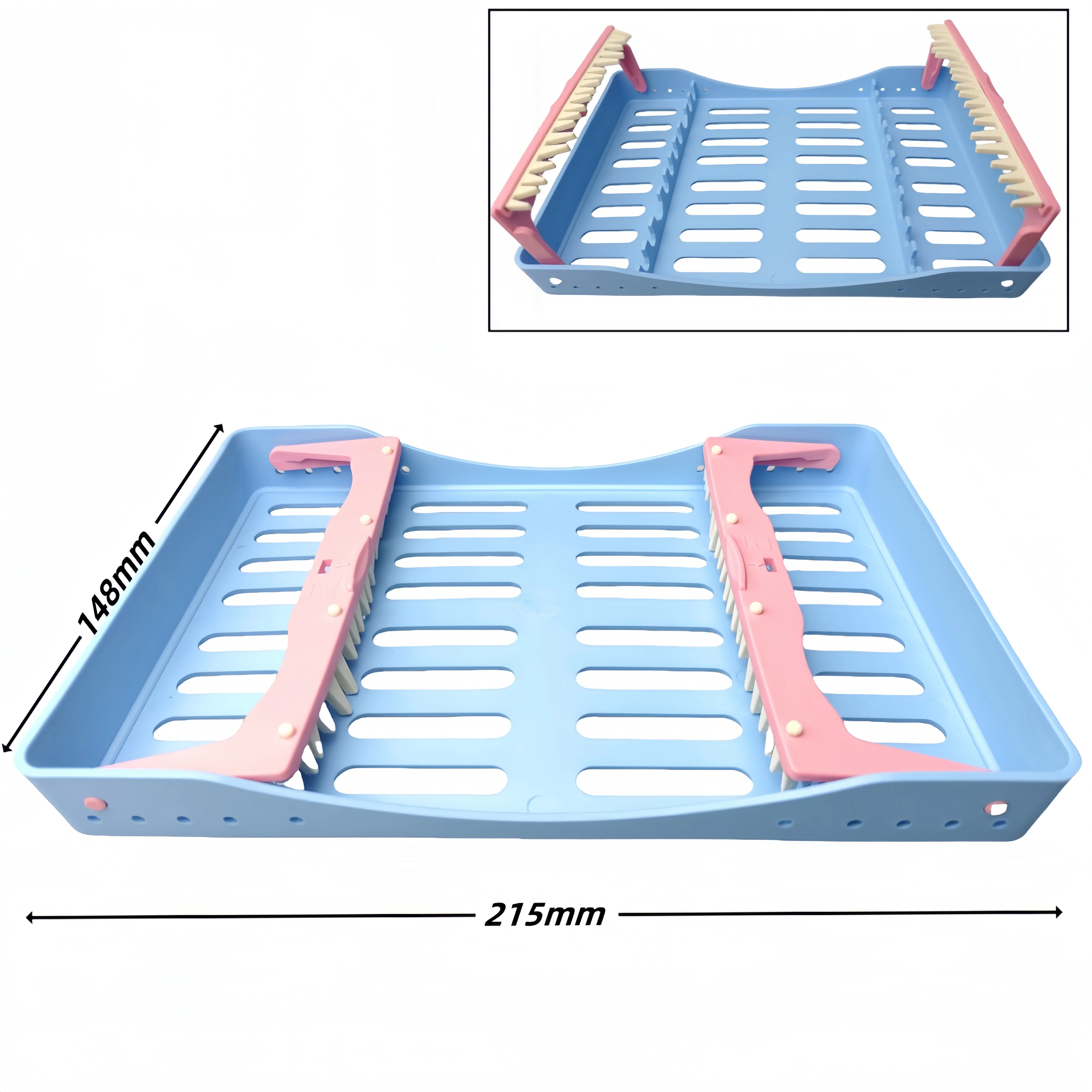 

Dental Sterilization Box Set for Composite Resin & Aesthetic Instruments - Includes Autoclavable Tray Holder, Filling Spatulas