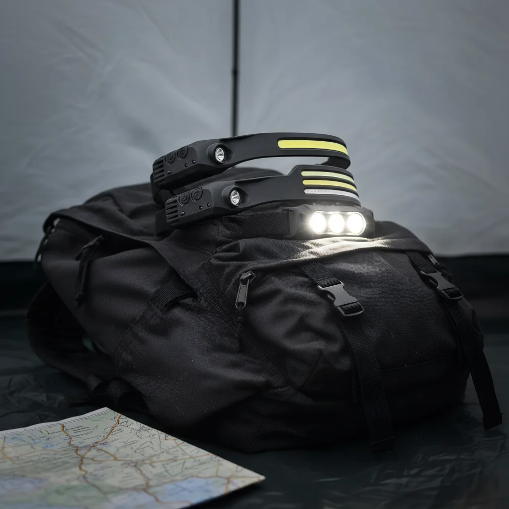 

Rechargeable LED Headlamp Motion Sensor 6 Lighting Modes with 500