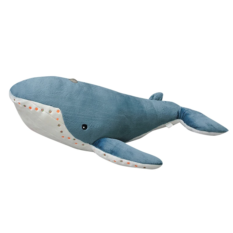 55–135 cm riesiges Wal-Plüschtier, blaue Meerestiere, gefüllt, umarmbarer Hai, weiches Kissen, Geschenk – Detail 24