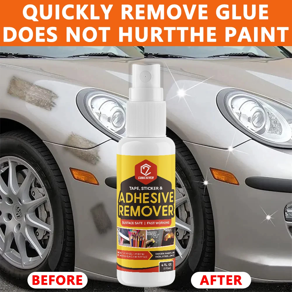 

Cubicseven Auto Car Sticker Remover Sticky Residue Remover Wall Sticker Glue Removal Car Glass Label Cleaner Adhesive Glue Spray