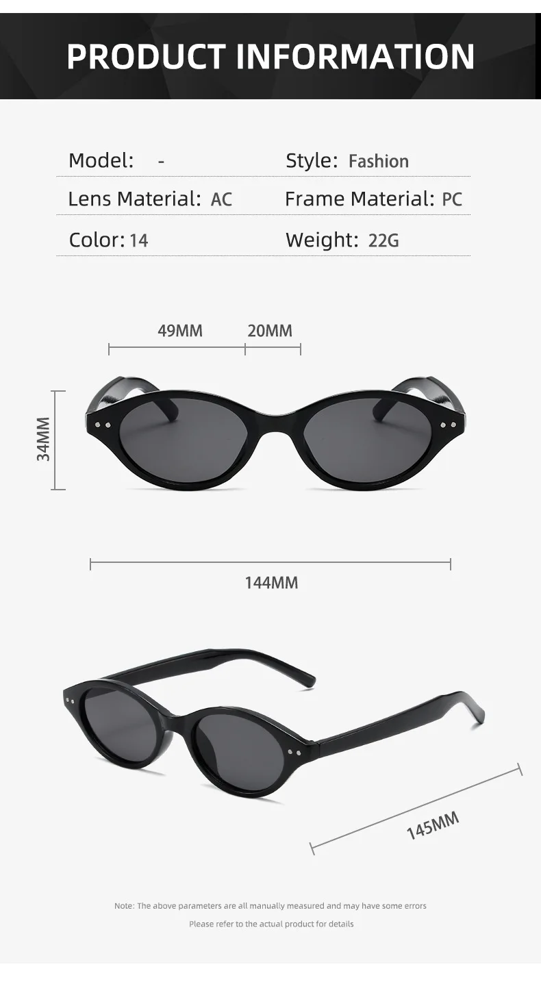 Kleine ovale Brillengestelle mit klaren Gläsern, süßes Süßigkeiten-Kostüm, dekorative Computerbrille, Damen-Sonnenbrille – Detail 4