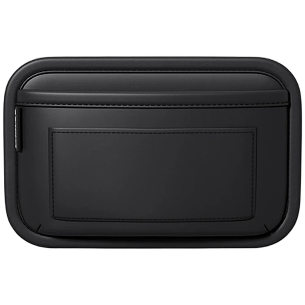 

Hanging Organizer Black Leather Organizer Versatile Storage Solution Soft Leather Material All-Purpose Organizer