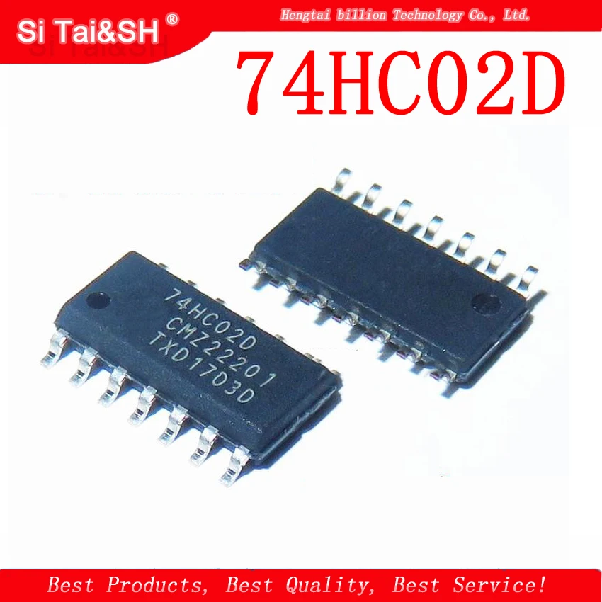 10PCS 74HC02D  74HC02   SN74HC02DR   SN72HC02 Waterproof shell