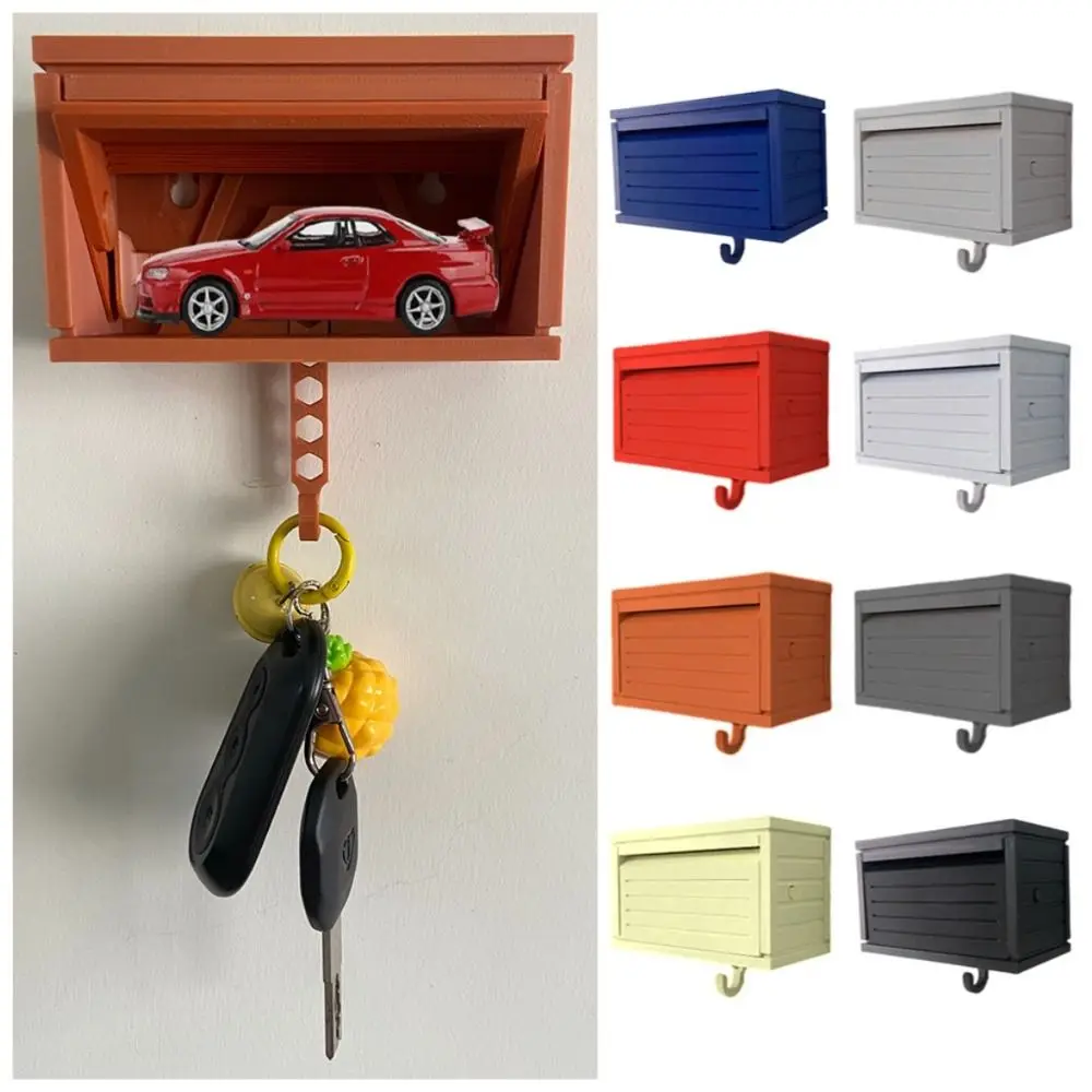 

Creative Car Garage Key Holder with Opening Door Funny Wall Mount Key Rack Multifunctional Space-saving Fun Key Organizer