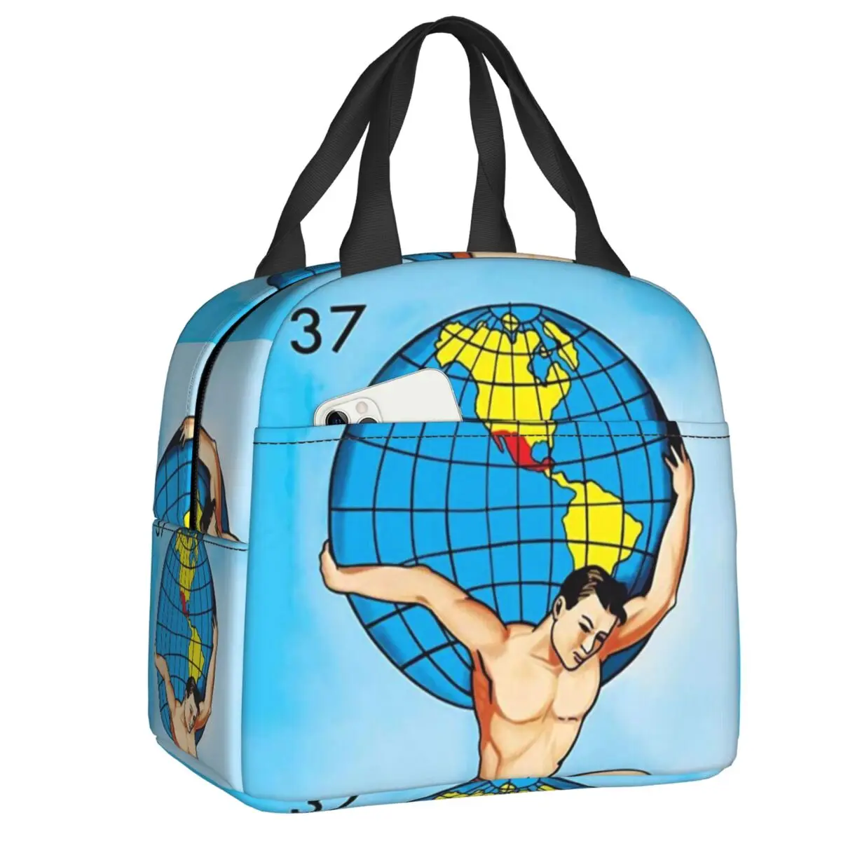Bolsa de almuerzo con aislamiento de lotería de Bingo mexicano con tarjeta de Loteria El Mundo personalizada para mujer, fiambrera térmica reutilizable