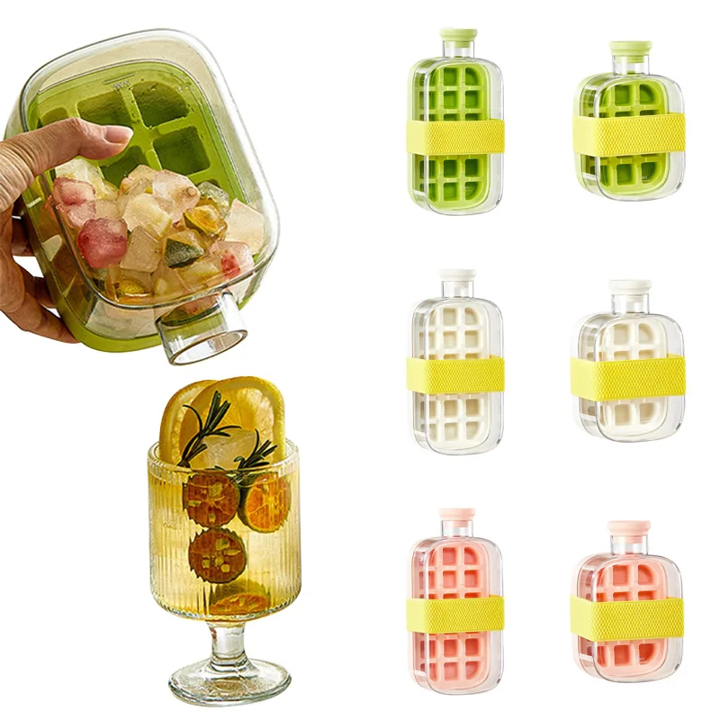 500ML Eiswürfelbereiter Silikon-Eiswürfelform mit Deckel Eiswürfeln mit großer Kapazität Lebensmittelqualität Eisbereiter Iced Cocktail Freeze Tools