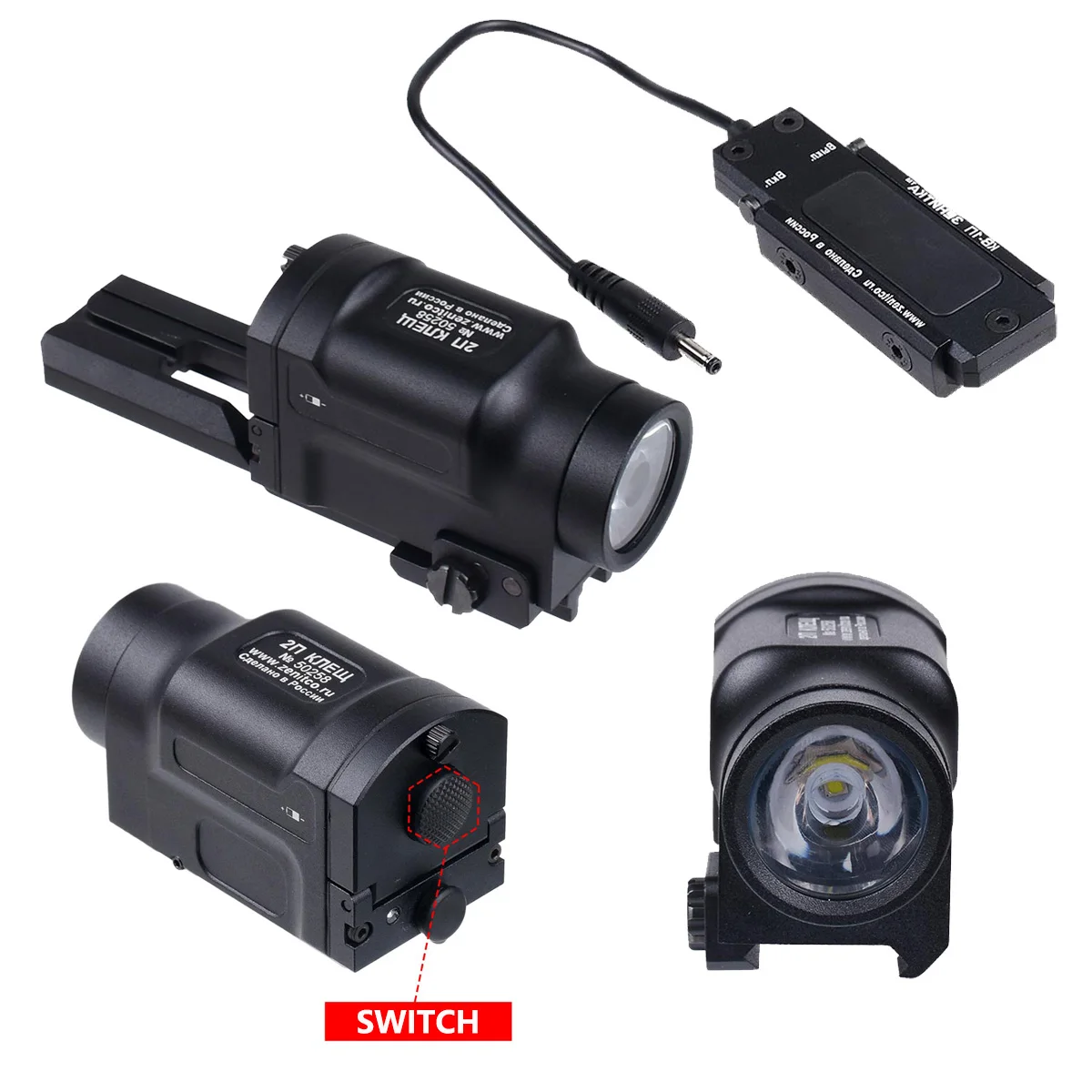 Zenitco K-2P Tactical Metal GEN 2 KLESCH 2P AK-SD Flashlight Fit 20mm Rail Hunting LED Light A-1 QD Sling Mount Base