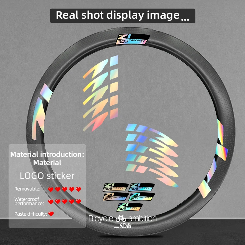 For 2021 Zipp 303 PVC Wheel Stickers Custom Fit Decorative No Residue Bike MTB Accessories 3