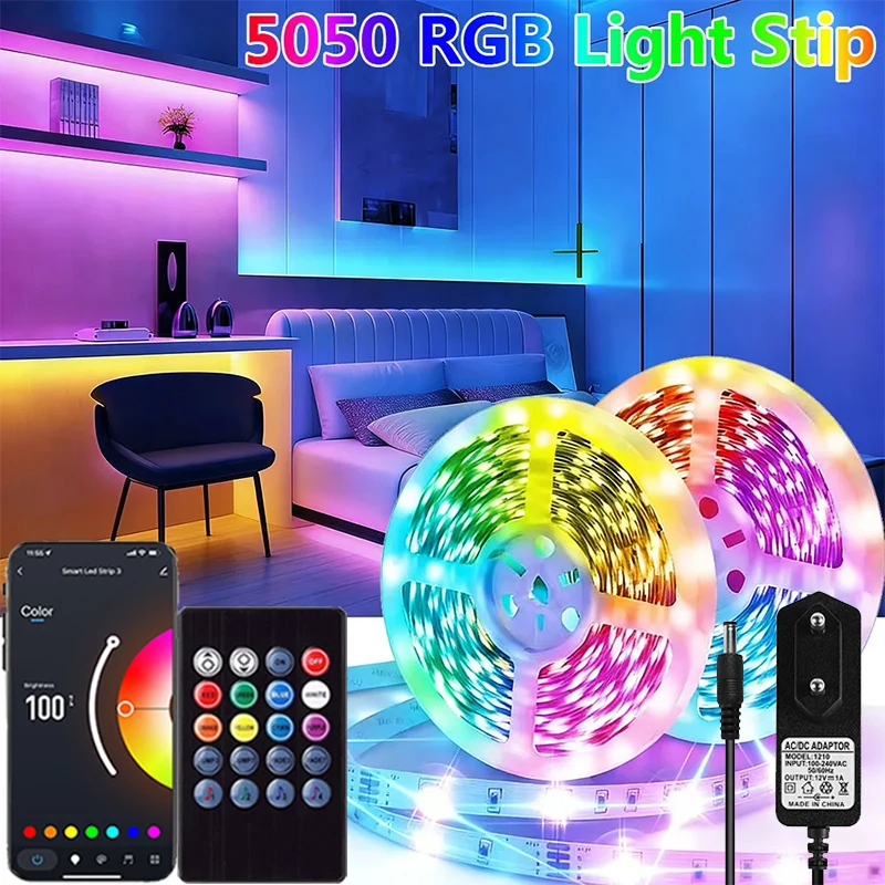 Flexible Rgb Led Light Strip For Tv Lights Backlighting Rgb Tape For Tv With 5050 12V Non Waterproof Bluetooth Wi-Fi Control