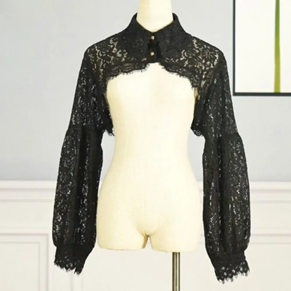 

Fake Collar Skin-friendly Eye-catching Nylon Artificial Lace Blouse Collar for Women