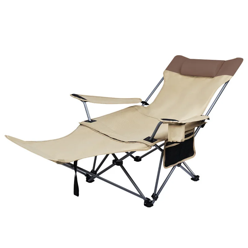 

Outdoor camping folding lounge chair Adjustable portable storage Beach camping chair Sit and lie down dual-purpose chair Folding