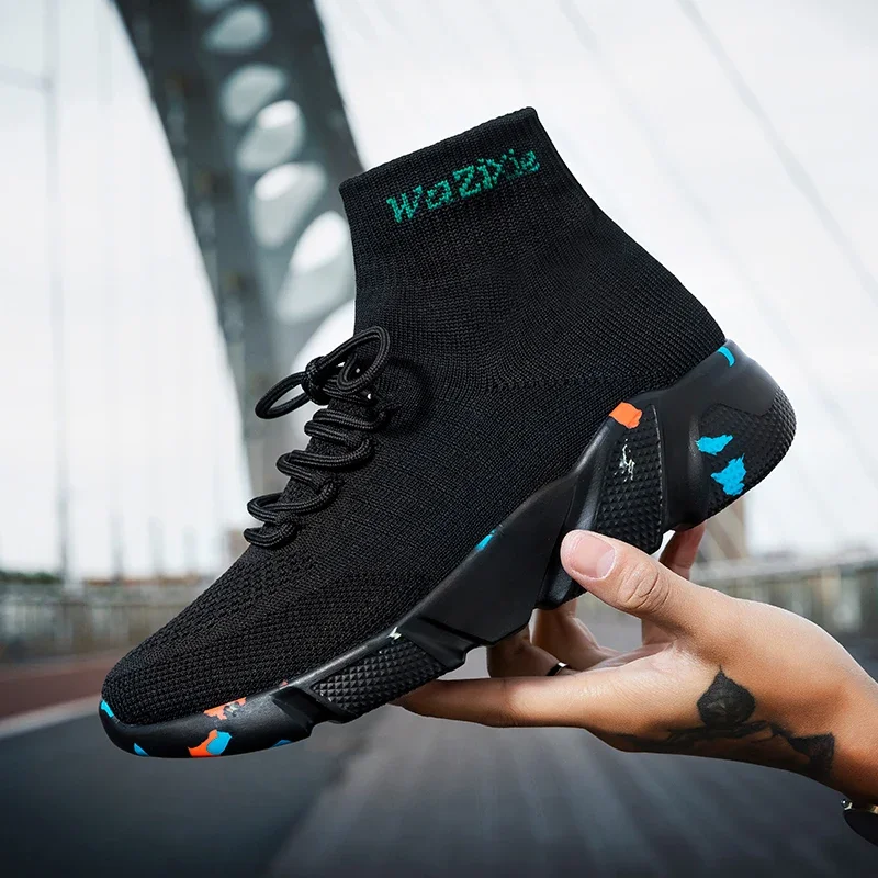 

Men's Sock Shoes Sneakersy Men's Basketball Sale Luxury Brand High Quality Men's Mesh Sneakers Child Men Safety Shoe Gym Tennis