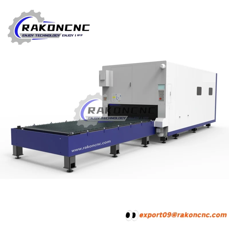 3015 6025 Fiber Laser Cutting Machine with Full Enclosed Cover and Exchange Platform for Metal Thick Sheet Cutting CS SS Plate