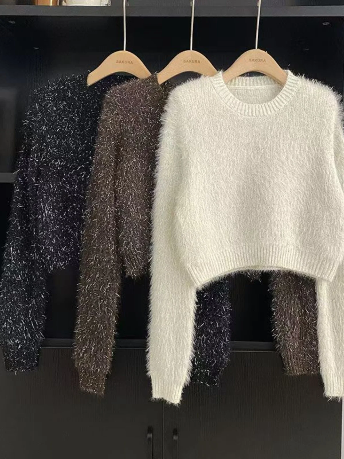 

iny Tead Heavy Work ort Sve круглый Ne Long Sve вязаный топ корейский Sle Европейская мода осень зима женские S...