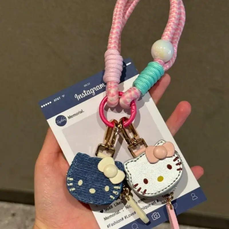 

Japanese Style Sanrio Hello Kitty Big Head Cute Cartoon Head Ornament Mini Bag Pendant Card Bag Decoration Keychain Gift