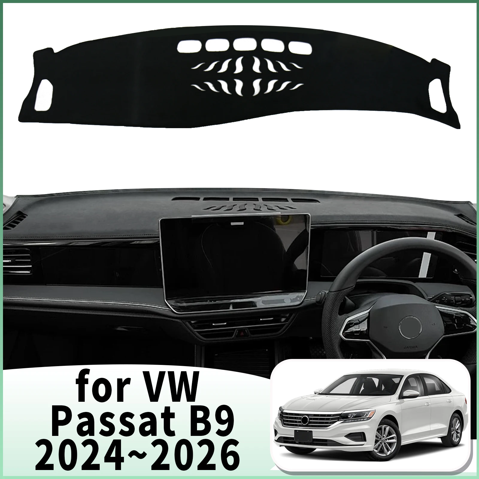 

for Volkswagen VW Passat B9 Variant R-Line 2024~2026 Car Dashmat Leather Dashboard Cover Pad DashMat Sunshade Protective Carpet