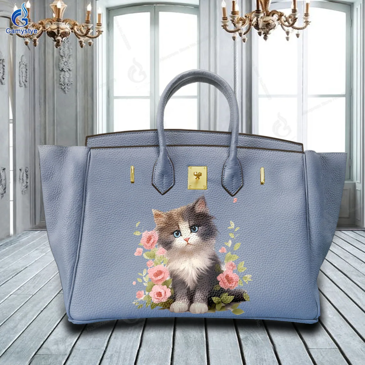 Cat Individual Print Graffiti Handbags Women Handbag and Purse Greatest Fashion Accessories Designer Ladies Tote Perfect Leather