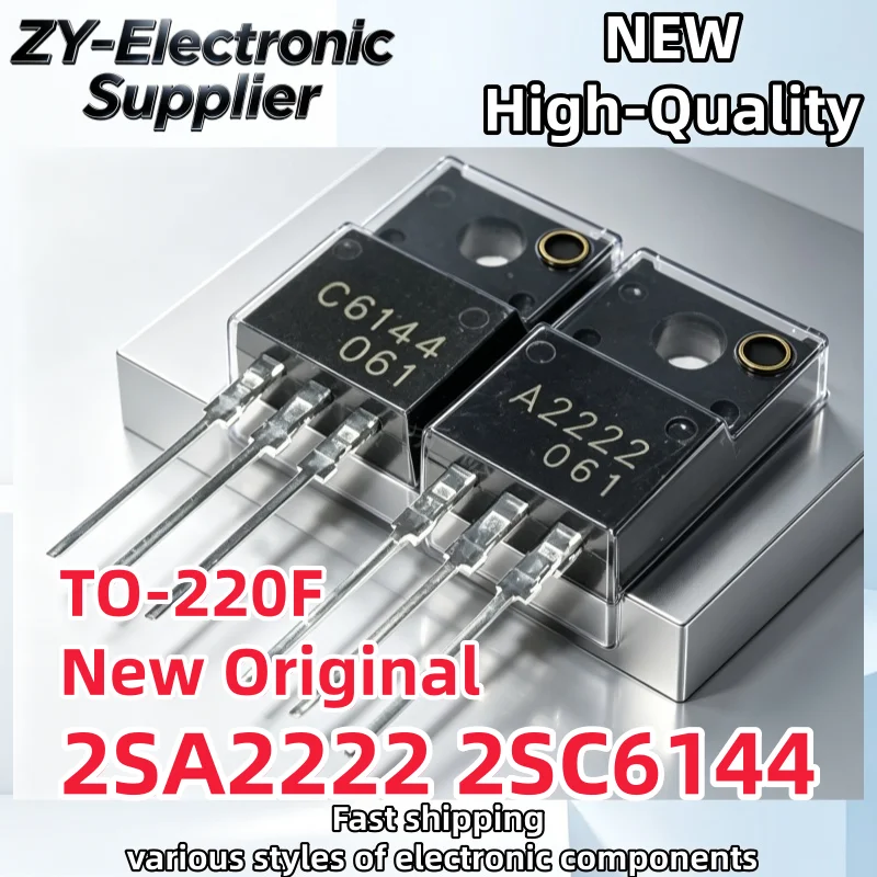 5Pairs/10Pcs 100% New Original A2222 C6144 2SA2222 2SC6144 TO-220F Audio Power Amplifier Matched Pair Tube Best Quality In Stock
