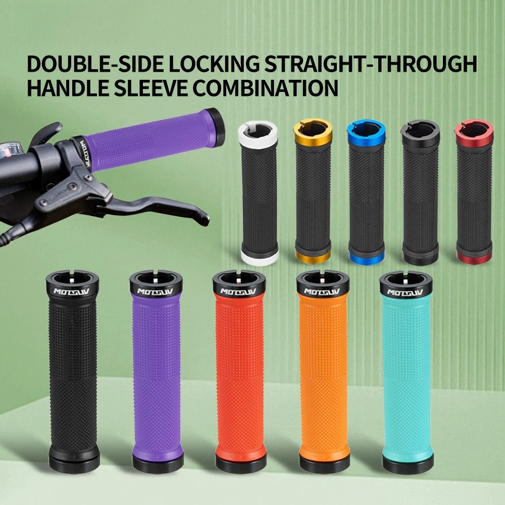 

Mountain Bike Handlebar Cover, Aluminum Alloy Double-sided Locking Handle Cover, Flying Bike Anti-skid Handle Rubber Cover