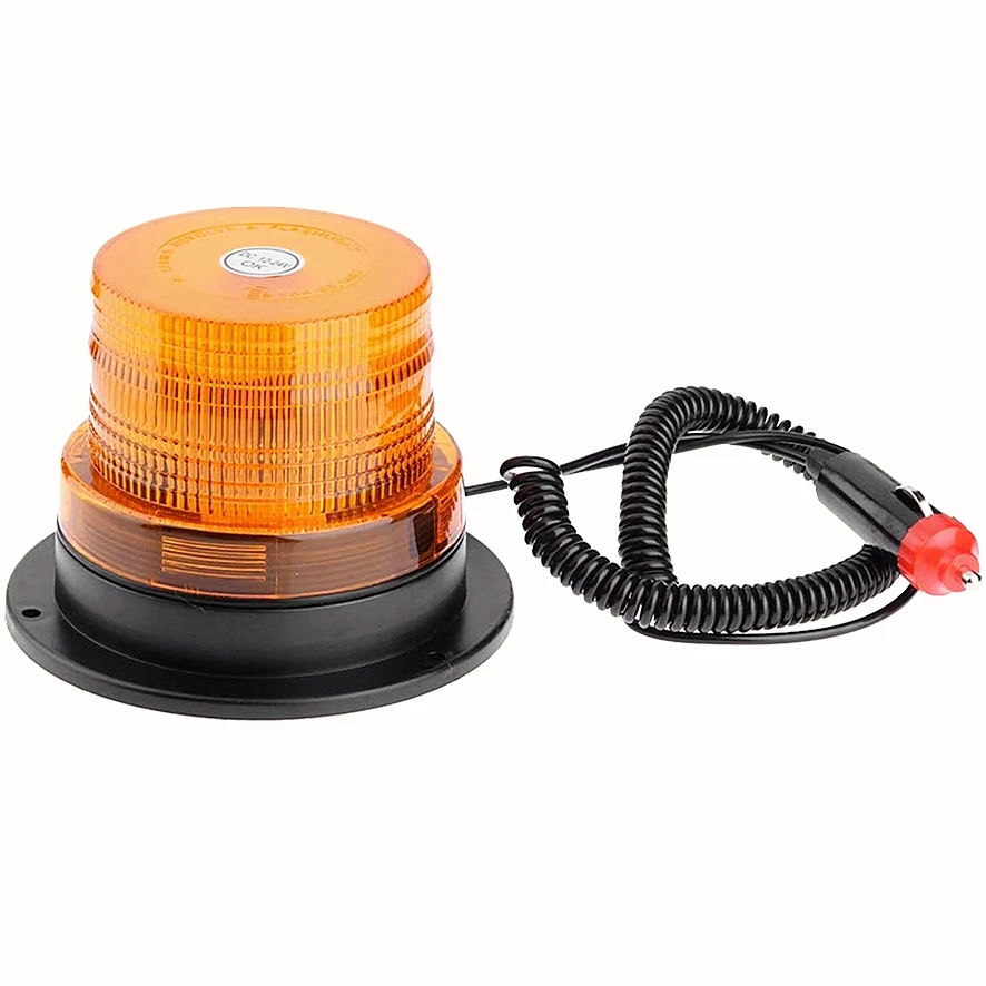 12V/24V Amber Vehicle LED Police Warning light Strobe Flashing Lighting car Emergency Lights Beacon Lamp with Magnetic Mounted