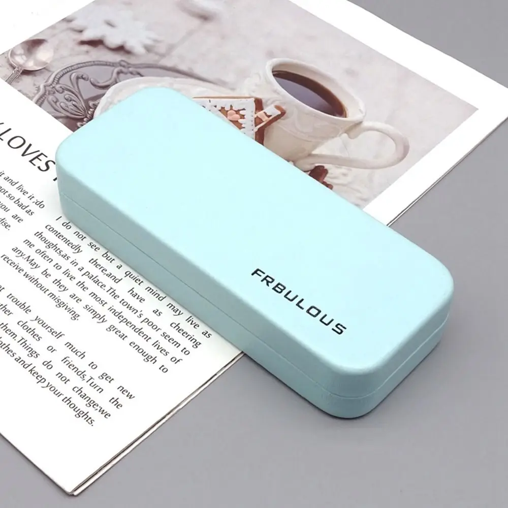 

Men Eyewear Bag DIY Storage Box PU Leather Square Solid Color Eyeglass Hard Box Glasses Box Spectacle Case Reading Glasses Case