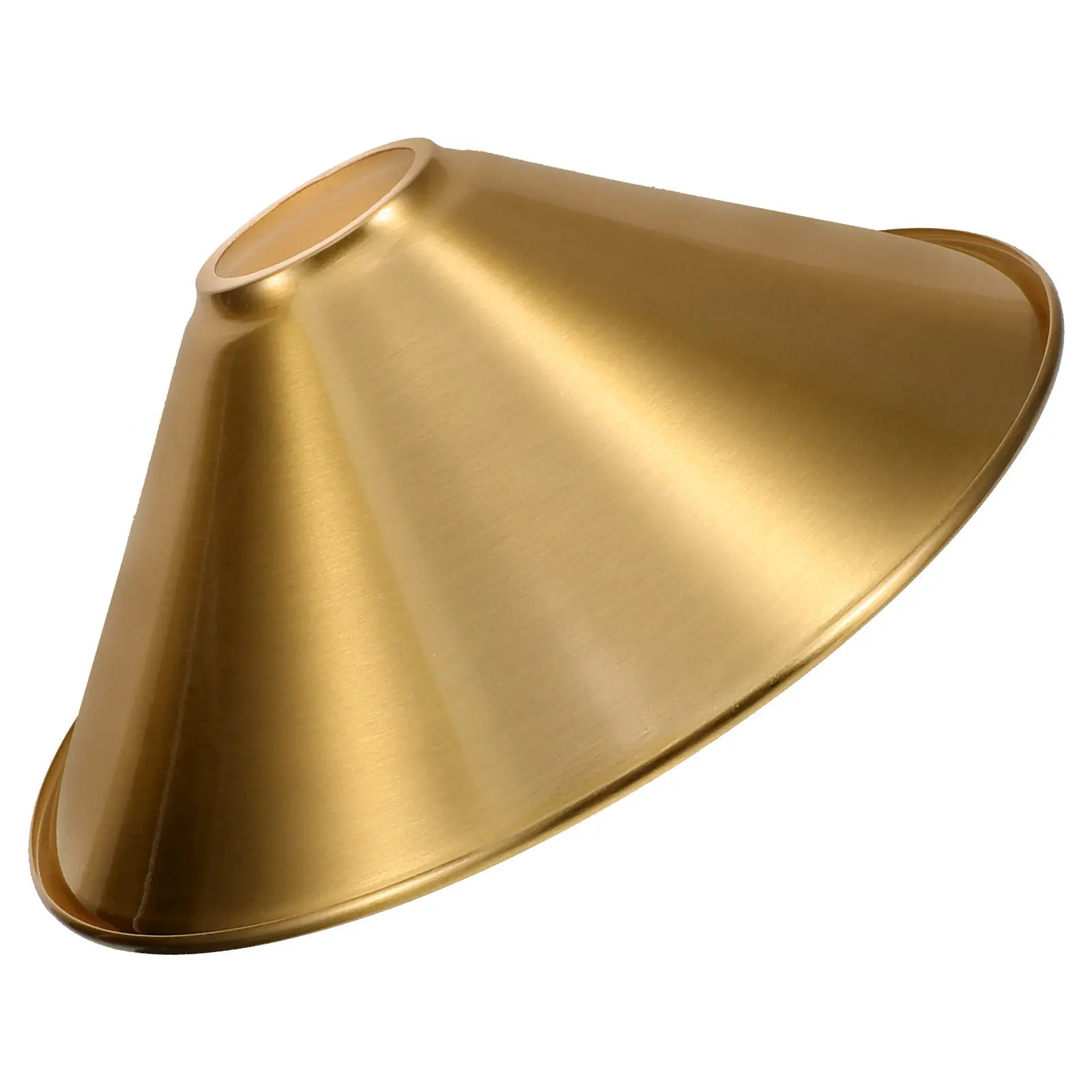 Copper Color Iron Lamp Shade Cone Metal Hanging Light Cover for Pendant Lamps Ceiling Light Fixtures Modern Decorative Cone