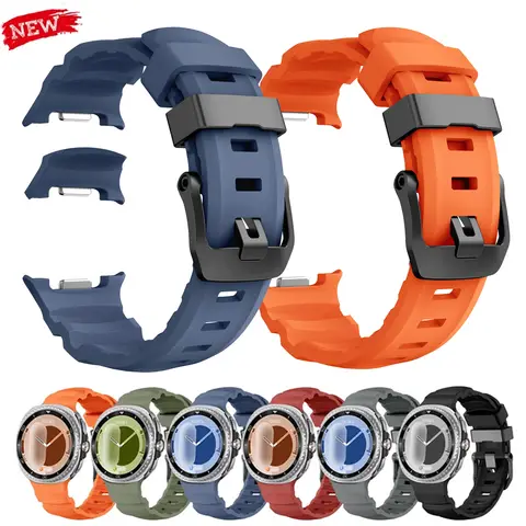 삼성 갤럭시 워치 8 클래식 46mm용 트레일 실리콘 스트랩 오리지널 스포츠 편안한 팔찌 갤럭시 워치 8 44/40mm 밴드용