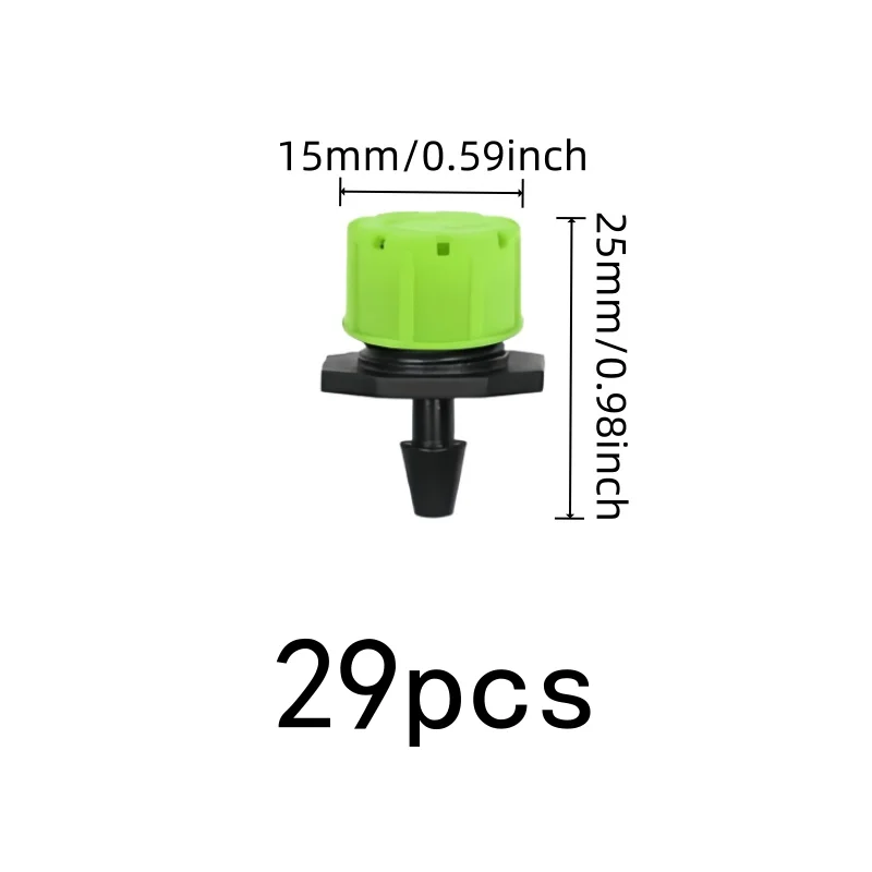 29 pcs Garden Drip Irrigation Heads for Potted Plant Drip System, Independent Switch Valve, Adjustable Flow Control