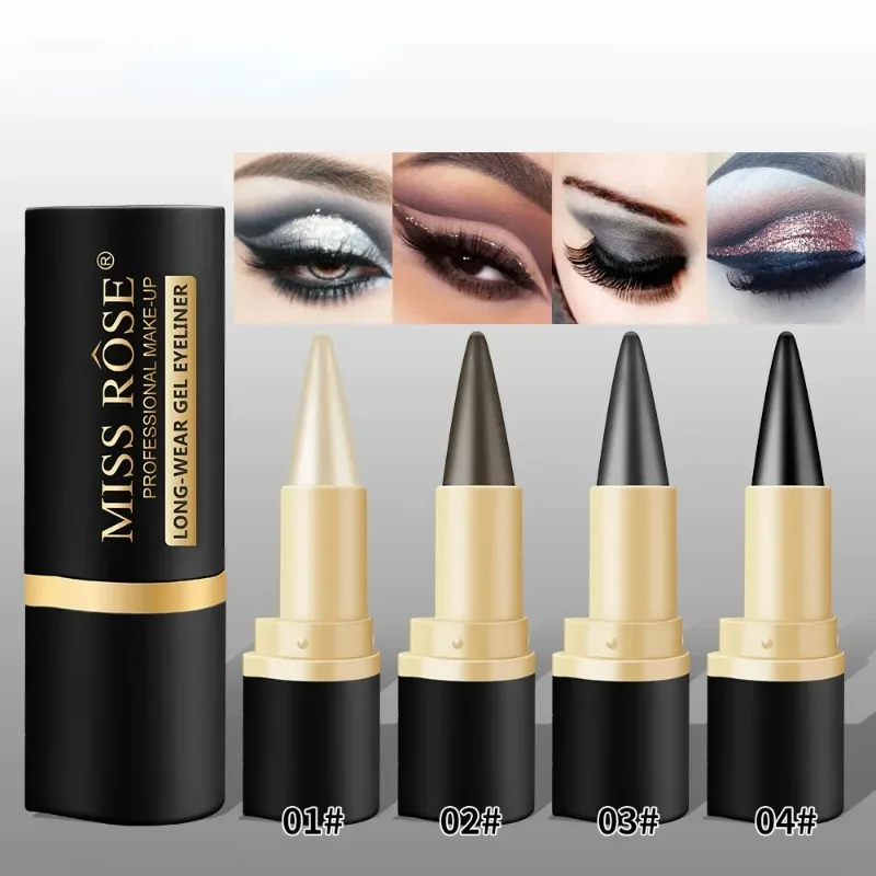 Permanent Gel Black Long-Lasting Eye liner Pen Makeup 24-Hour Waterproof Shadow Eyeliner Pencil Kajal Eye Shimmer Cosmetics