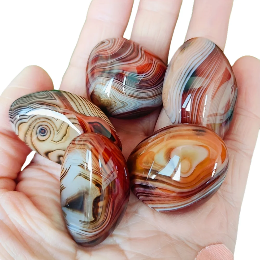 

Natural Irregular Polished Palm Stone Smooth Agate Stone for Gift Sardonyx Tumbled Crystal Healing Stone