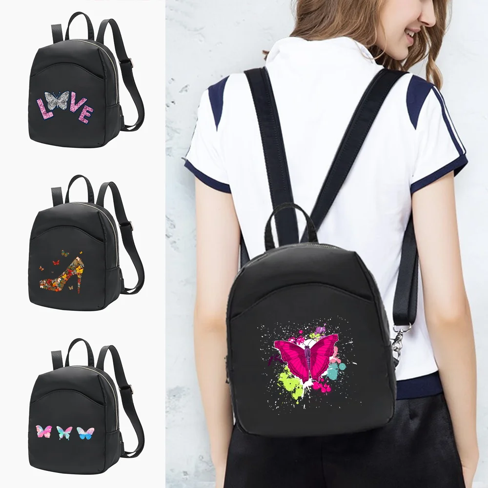 2022 Women's Mini Backpack Travel School Bag for Girl Crossbody Bag Designer Backpacks Butterfly Series Pattern Shoulder Bag