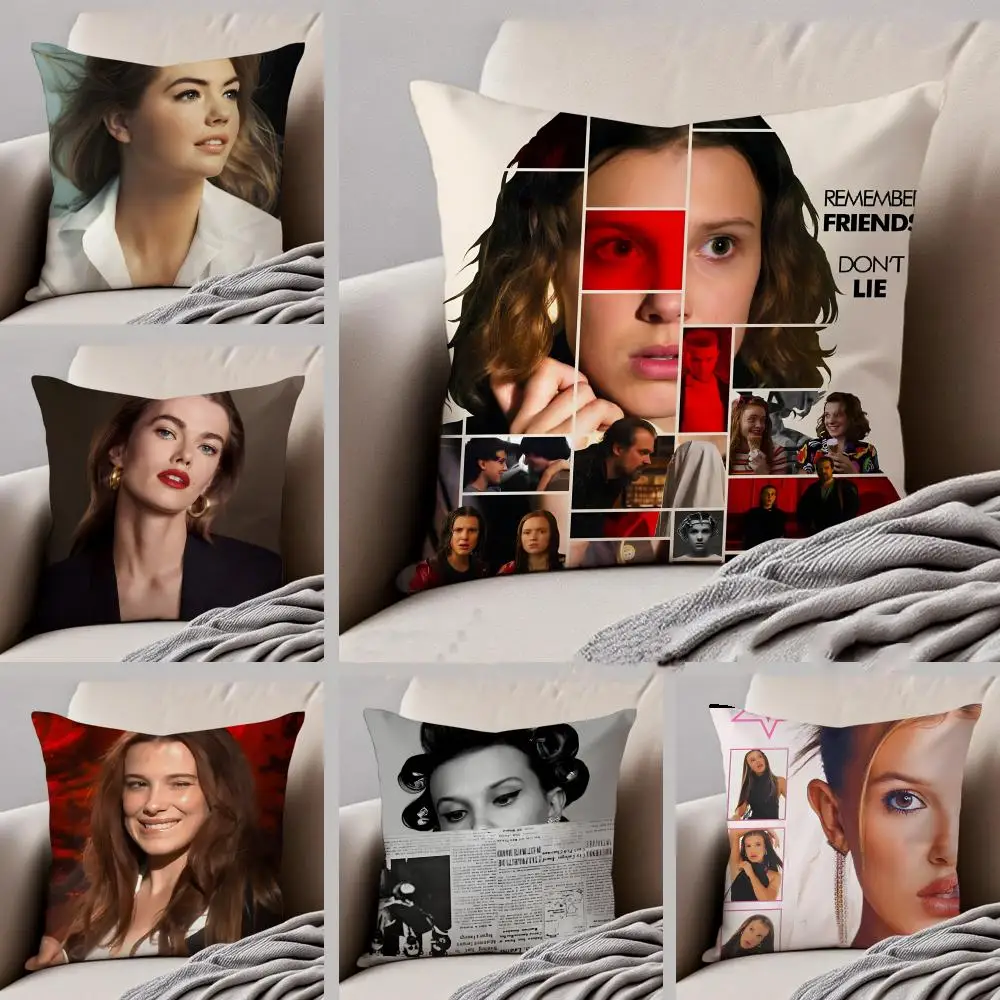 COOL B-Bobbi Brown Cushion Cover Linen Pillow Case Soft Breathable Protective Couch Room Decoration