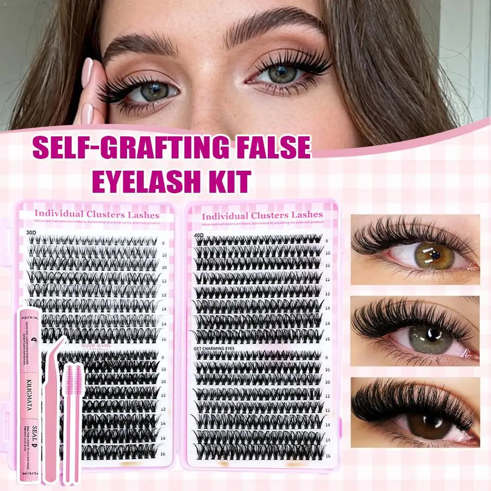 

Lash Clusters Kit Cluster Eyelash Extensions Natural Lash Extension Kit C Curl Fluffy Individual Eyelashes with Bottom Lashes