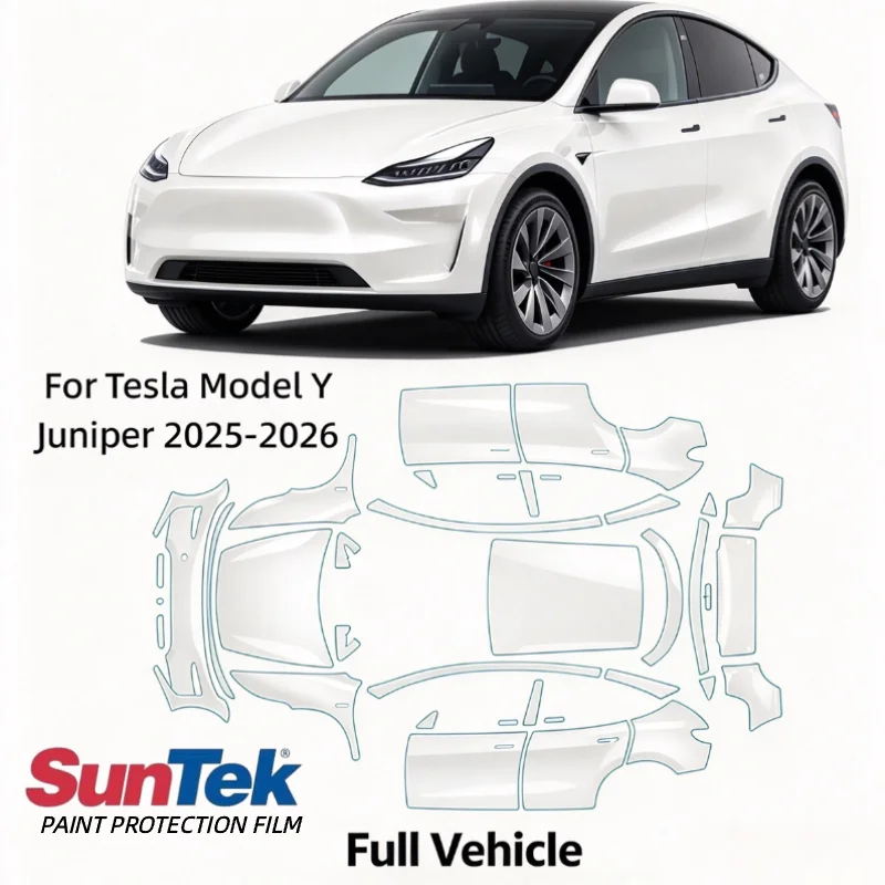 Suntek Pre-cut TPU PPF Full Vehicle Wrap for Tesla Model Y Juniper 2025-2026 Clear Bra Self-Healing Anti-Yellowing Gloss 8.5mil