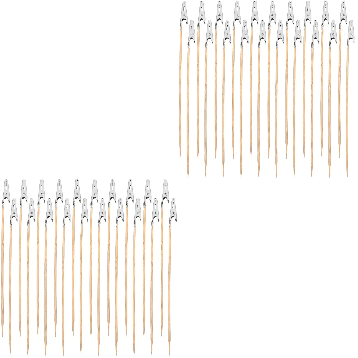 Juego de 2 pinzas de cocodrilo de palo de madera, modelos de pintura, herramientas para colorear, suministros de estante, abrazaderas de acero inoxidable