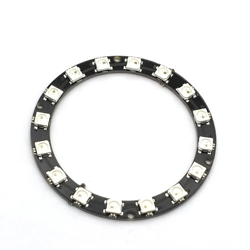 16 Bit WS2812 RGB LED Ring Full Color Intelligent Round Development Kit for DIY Lighting Projects 5050 Built-In Drive Lanterns