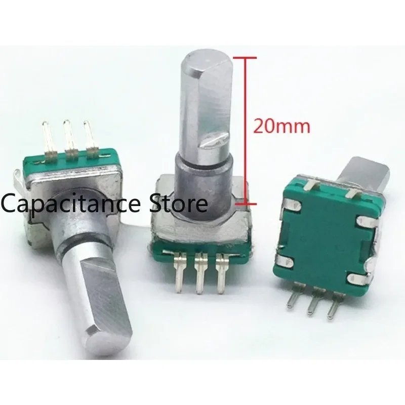 

5PCS Brand-new EC11 encoder 30-point 15-pulse audio volume switch with shaft length of 20mm