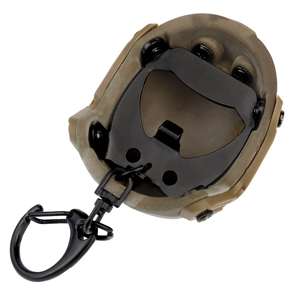 Llavero táctico Mini Casco abridor de botellas – SINAIRSOFT zinc EDC outdoor - imagen 4