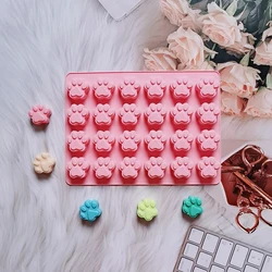 Dog Paw Silicone Mold Cat Animal Foot Print Mould For Soap Candy Chocolate Jelly Pudding Ice Cube Tray Frozen Pet Treats Tools