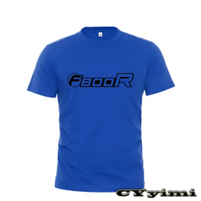 For F800R T Shirt Men New LOGO T-shirt 100% Cotton Summer Short Sleeve Round Neck Tees Male