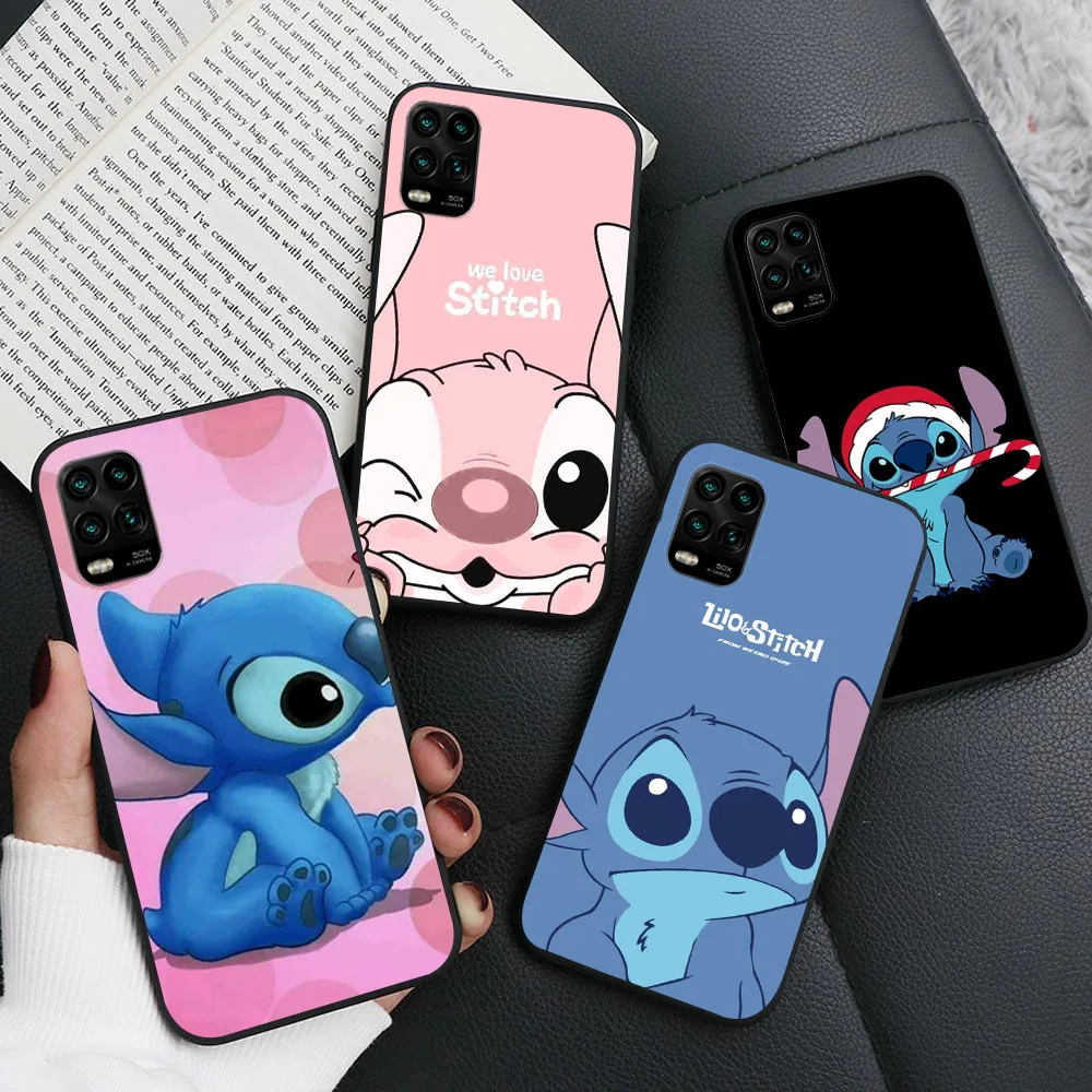 AK-21 Cute Stitch Silicone Case For  Xiaomi Mi 9T 10 10S 10T 11 11i 12 A2 A3 Pocophone F1 Lite Pro