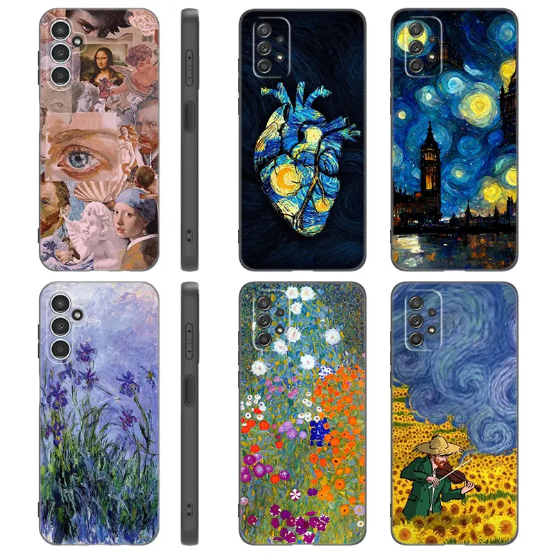 Van Gogh Klimt Kiss Case For Samsung A13 A22 A24 A32 4G A14 A23 A25 A34 A52S A53 A54 A73 5G A11 A12 A31 A33 A50 A51 A70 A71 A72