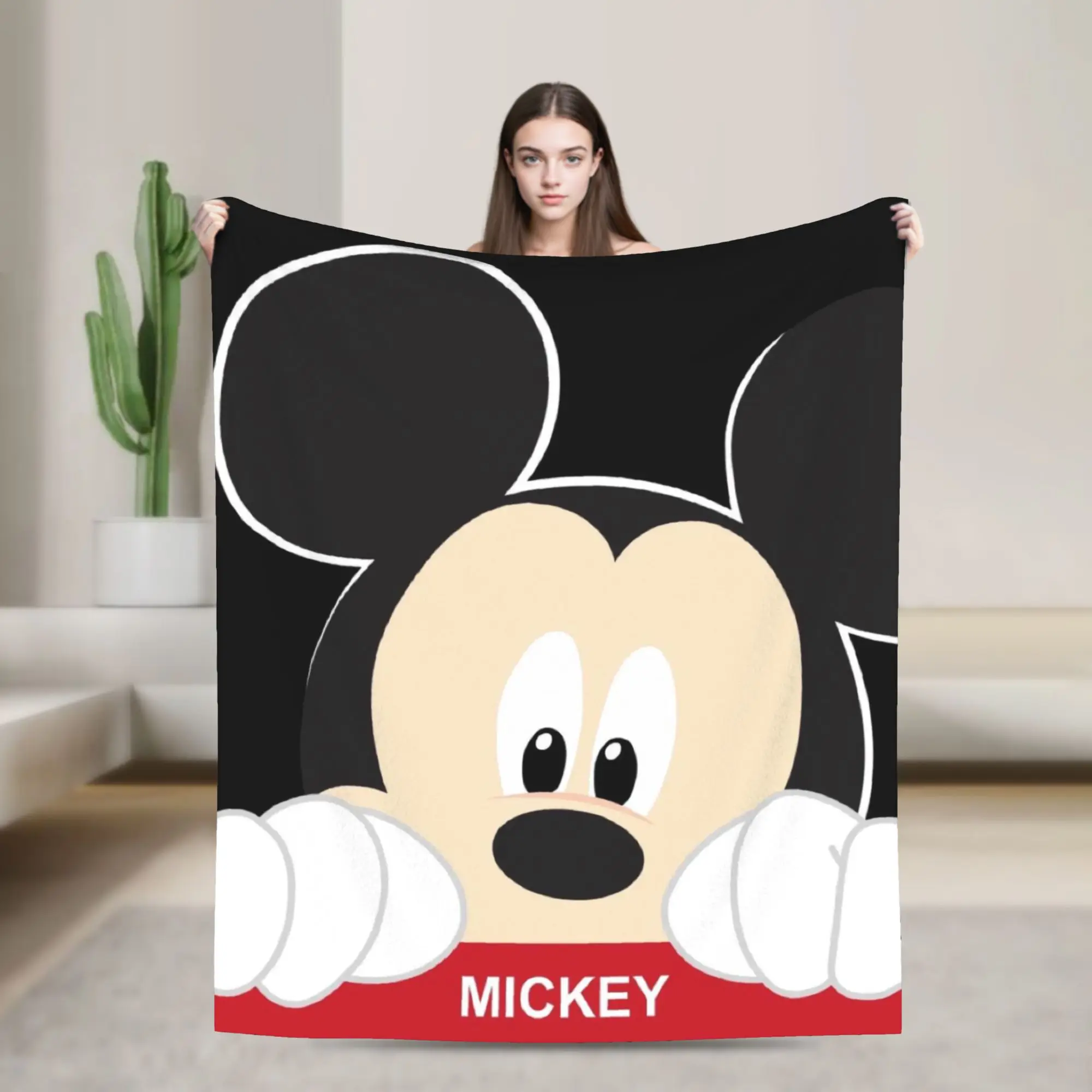 

Mickey Mouse Cartoon Gift Blanket For Men Women Ultra Soft Throw Blankets for Couch 50x60 Inches Multiple Sizes