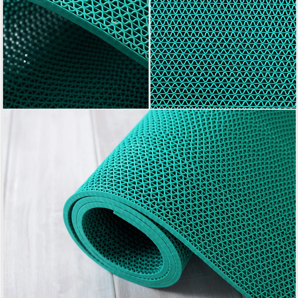 1pcs PVC Plastic Mat for Bathroom and Kitchen, Large Roll Anti Slip Mat, Hollow Grid Mat, Bathroom Floor Mat