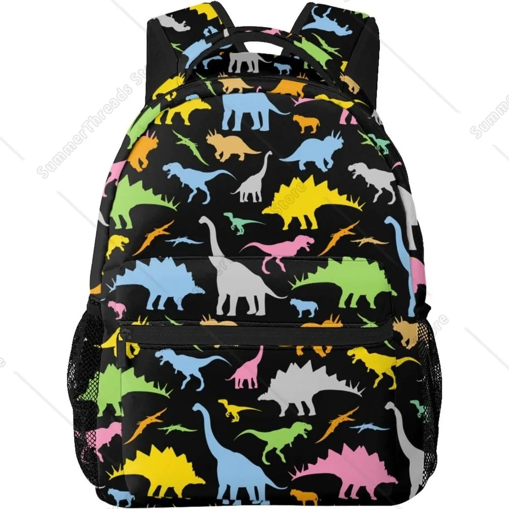 

Dino Simple Cartoon Dinosaur Backpack For School Laptop Bags Bookbag Big Casual Daypack For Student Girls Boys Kids Teens Travel